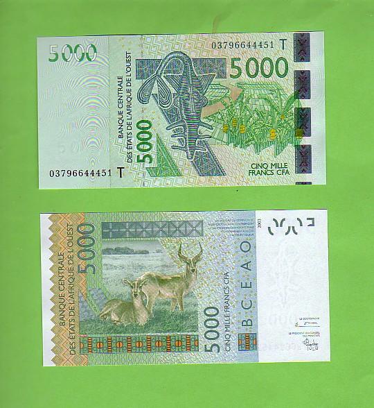 TOGO - 2003/5000 Fcfa/Gazelle