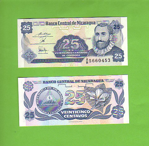 NICARAGUA - 25 centavos/Cordoba/Orchid