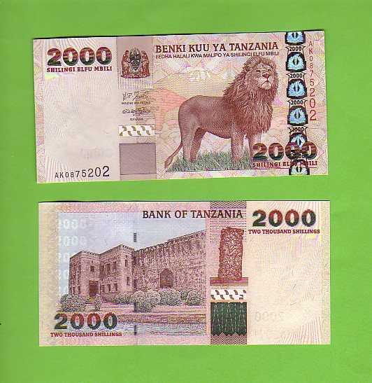 TANZANIA - 2000 Shillings/Lion