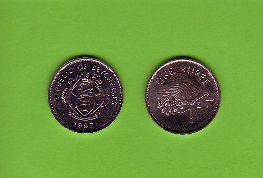 SEYCHELLES - 1997 1 Rupee UNC/Coco De Mer