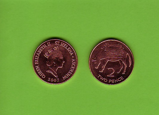 ST HELENA and ASCENSION ISLAND - 2003 2p UNC/Mule